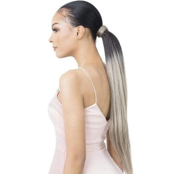 IT'S A WIG GOLDNTREE HALF WIG & PONYTAIL - HIGH & LOW 1 (color 1B) - Picture 6 of 7